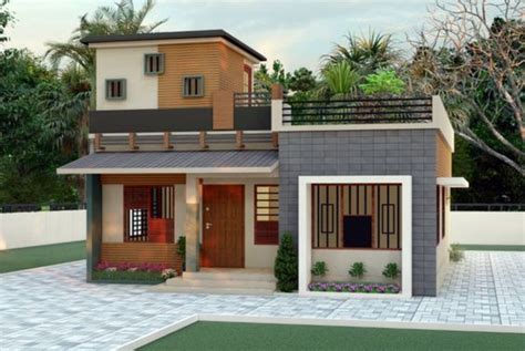 Modern Village Single Floor Home Front Design .